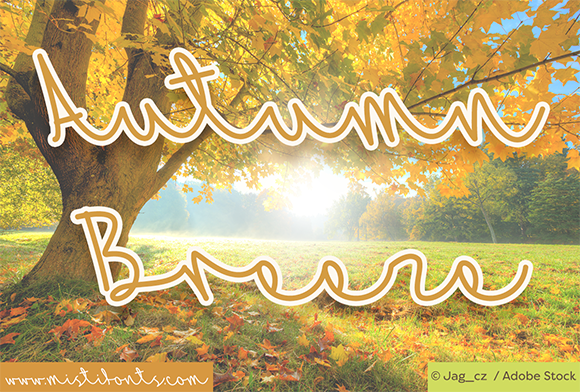 Autumn Breeze: A Script Font for Digital Design
