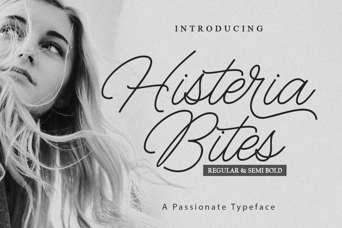 Histeria Bites Font: Modern Monoline for Crafters