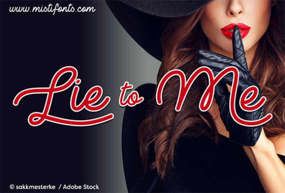 Lie to Me: A Cursive Typeface for Modern Branding