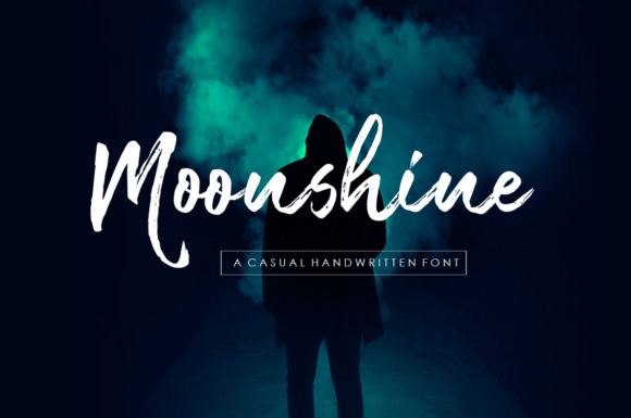 Moonshine Brush Script Font for Crafters